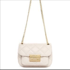 Authentic Michael Kors Quilted Crossbody White